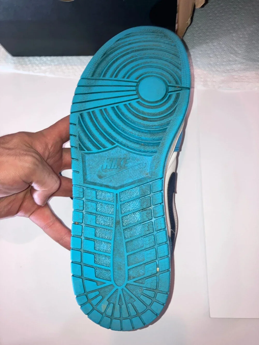 Sz 11.5 Air Jordan 1 Low “UNC” 6/10 Cond in Box with goat tag + reciept